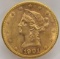 1901-S United States Liberty Head Coronet Type Eagle $10.00 Gold Coin