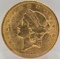 1873 United States Liberty Head Double Eagle $20.00 Gold Piece