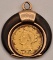 1878 United States $2.50 Quarter Eagle Liberty Head Gold Coin Claw Pendant