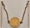 1852 United States $2.50 Quarter Eagle Liberty Head Gold Coin Double Stickpin