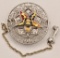 Vintage 14K White Gold & Diamond Order Of The Eastern Star Gavel Pin