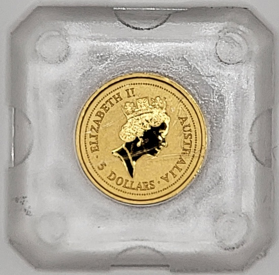 1998 Australian Nugget 1/20th Ounce .9999 Fine Gold 5 Dollar Coin