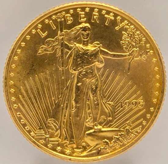1995 United States $10 American Eagle 1/14 Ounce Fine Gold Coin