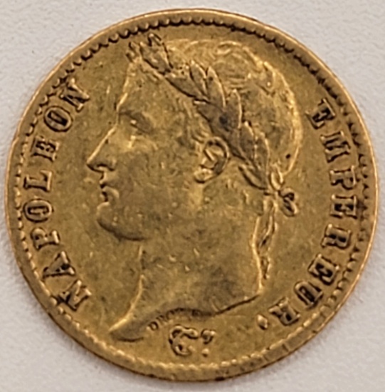 1814 France 20 Francs Gold Coin