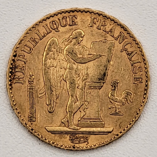 1877A France 20 Francs Gold Coin