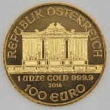 2014 Austria 100 Euro Vienna Philharmonic 1 Ounce .9999 Gold Coin