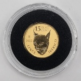 2022 Spain 15 Euro Cents Iberian Lynx 1/10 Ounce Gold Coin
