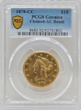 1878-CC United States Eagle $10 Gold Piece PCGS Genuine Cleaned AU Detail