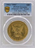1853 U.S. Assay Office Twenty Dollar 