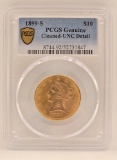 1899-S United States Liberty Head Eagle $10 Gold Coin PCGS Genuine Cleaned UNC Detail