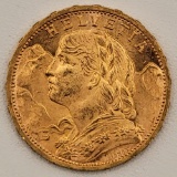 1927B Switzerland 20 Francs Gold Coin
