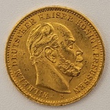 1872B German States Prussia 20 Mark Gold Coin