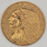 1926 United States Indian Head Type Quarter Eagle $2.50 Gold Coin