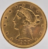 1900 United States Liberty Head Coronet Type Half Eagle $5.00 Gold Coin