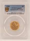 1900 United States Liberty Head Half Eagle $5.00 Gold Coin PCGS Genuine Cleaned UNC Detail