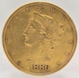 1880 United States Liberty Head Coronet Type Eagle $10.00 Gold Coin