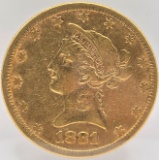 1881 United States Liberty Head Coronet Type Eagle $10.00 Gold Coin