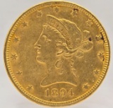 1894 United States Liberty Head Coronet Type Eagle $10.00 Gold Coin