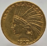 1910-D United States Indian Head Type Eagle $10.00 Gold Coin