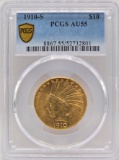 1910-S United States Indian Head Type Eagle $10.00 Gold Coin PCGS AU 55
