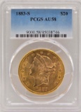 1883-S United States Liberty Head Double Eagle $20.00 Gold Piece PCGS AU 58