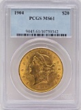 1904 United States Liberty Head Double Eagle $20.00 Gold Piece PCGS MS 61