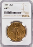1909-S United States Saint-Gaudens Double Eagle $20.00 Gold Piece NGC AU 55