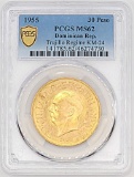 1955 Dominican Republic Trujillo Regime 30 Peso Gold Coin PCGS MS-62