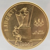 1996-W United States Olympic Games Cauldron $5 Gold Commemorative Uncirculated Coin