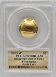 2020-W United States Basketball Hall Of Fame $5 Gold Commemorative Proof Coin PCGS PF 70 DCAM