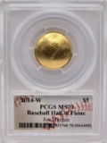 2014-W United States Baseball Hall Of Fame $5 Gold Commemorative Unc. Coin PCGS MS 70 Joe Morgan