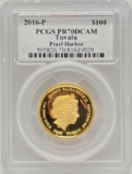 2016-P Tuvalu $100 Pearl Harbor One Ounce Proof Gold Coin PCGS PF 70 DCAM