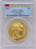 2007 United States American Buffalo $50 Uncirculated One Ounce .9999 Fine Gold Coin PCGS MS 69