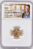 2023 United States $5 American Eagle 1/10 Ounce Fine Gold Coin NGC MS 70 Ronald Reagan Holder