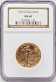 2006 United States $25 American Eagle 1/2 Ounce Fine Gold Coin NGC MS 69