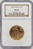 2006 United States $25 American Eagle 1/2 Ounce Fine Gold Coin NGC MS 69