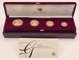 2021 United States Gold American Eagle Proof Four-Coin Set In Box With COA