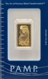 Swiss PAMP 10 Gram .9999 Fine Gold Bar In Original Packaging