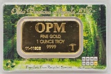 Ohio Precious Metals One Troy Ounce .9999 Fine Gold Bar In Original Packaging