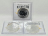(3) 2011 Canada Silver Maple Leaf $5 Uncirculated Coins