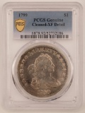 1799 United States Draped Bust Silver Dollar PCGS Genuine Cleaned XF Detail