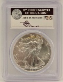 2014 American Silver Eagle PCGS MS 70 First Strike Mercanti Signed