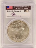 2015 American Silver Eagle PCGS MS 70 First Strike Mercanti Signed