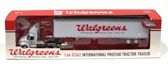 DCP 1:64 Walgreens Pharmacy International Prostar Tractor and Trailer in Box
