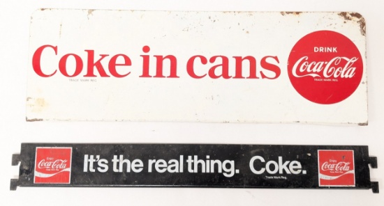 (2) Vtg Coca-Cola Display Stand Signs