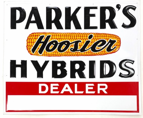 1985 Parker's Hoosier Hybrid Dealer Sign.