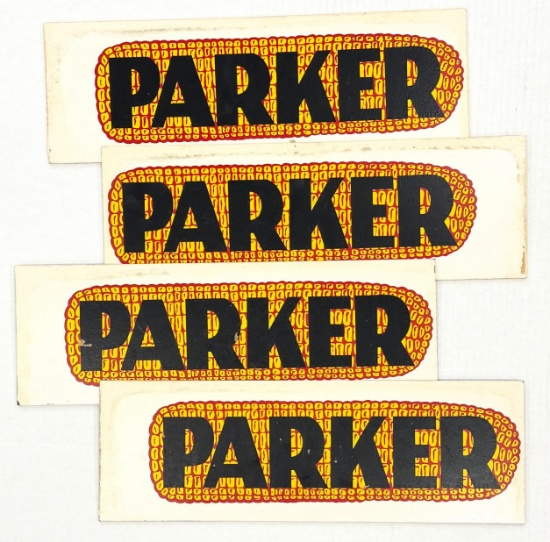 (4) Double Sided Parker Seed Corn Advertising Sign