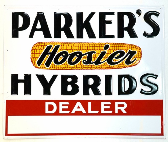 1985 Parker's Hoosier Hybrid Dealer Sign.