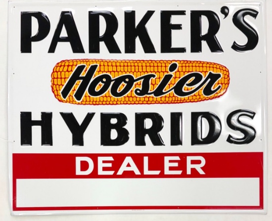 1985 Parker's Hoosier Hybrid Dealer Sign.