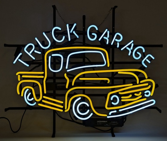 Truck Garage 2-Color Neon Sign 24in x 20in